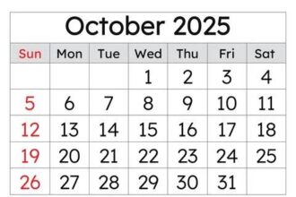 Important Days in October 2025
