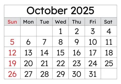 Important Days in October 2025
