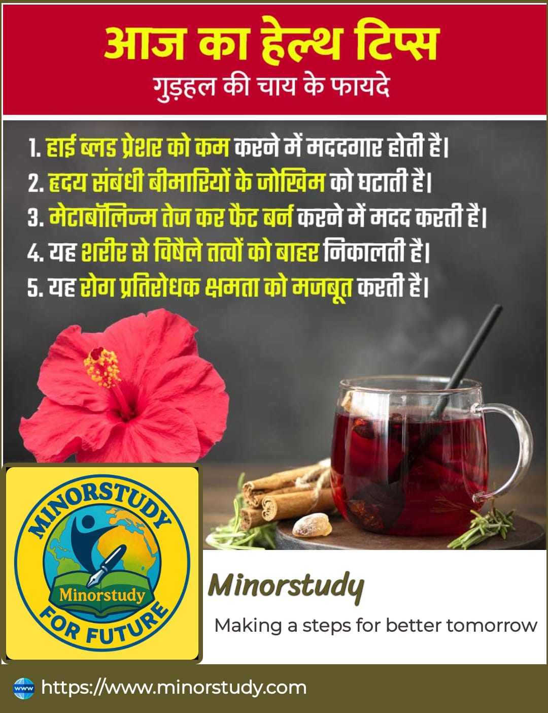 गुड़हल की चाय